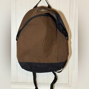 Timberland Brown and Black Canvas Backpack